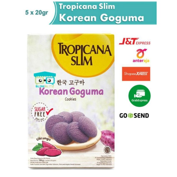 Tropicana Slim Korean Goguma Cookies 100 gr Biskuit Snack Ubi Ungu Sugar Free