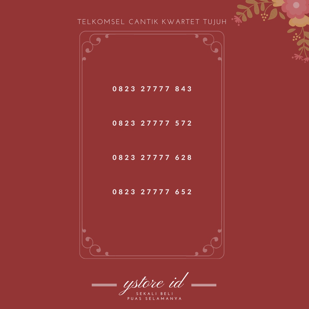 NOMOR CANTIK TELKOMSEL AS 7777