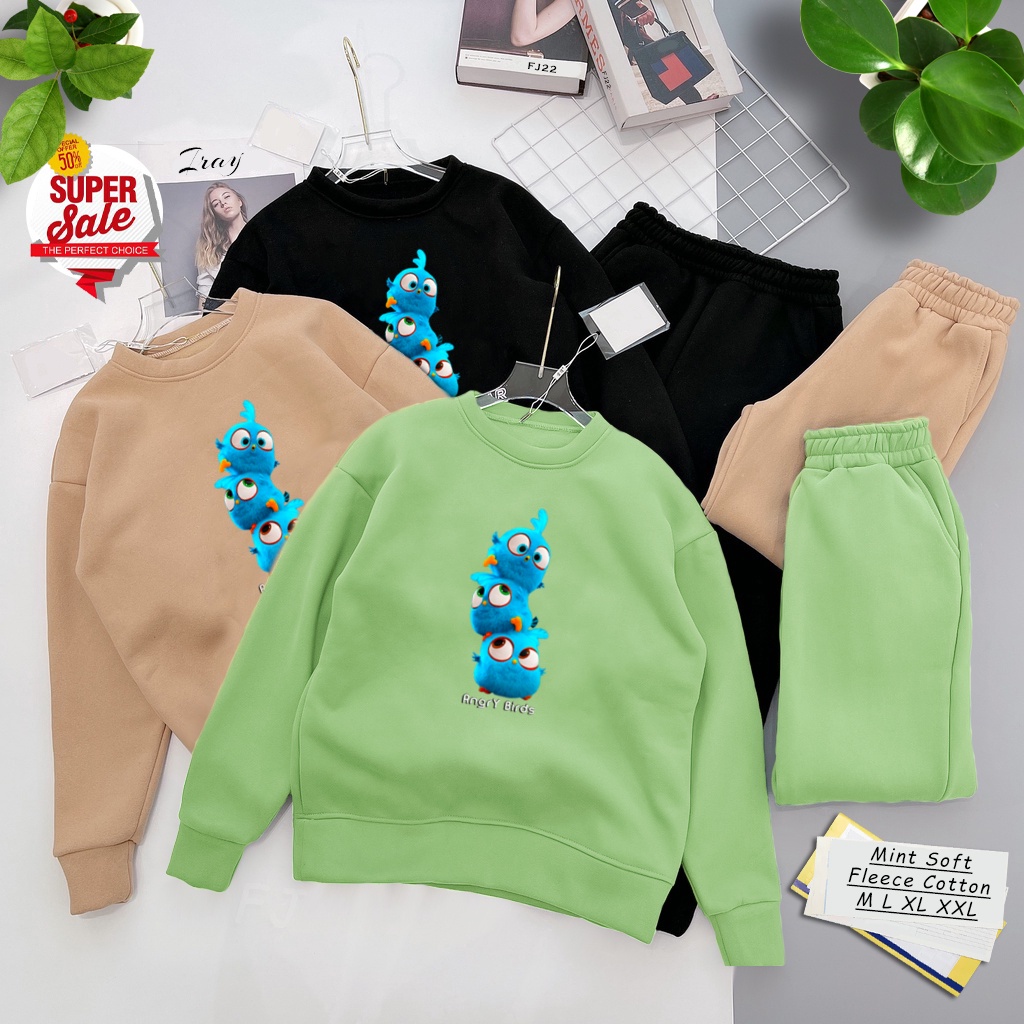 🅳🅵 Sweater Angry Bird Korean Style | Sweter Pria &amp; Wanita | Dhea Fashion