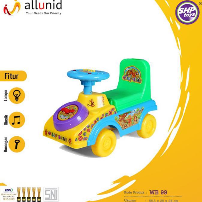 Mainan Anak Mobil Dorong Wb 99 Shp - Biru, Plastik Instant Terlaris