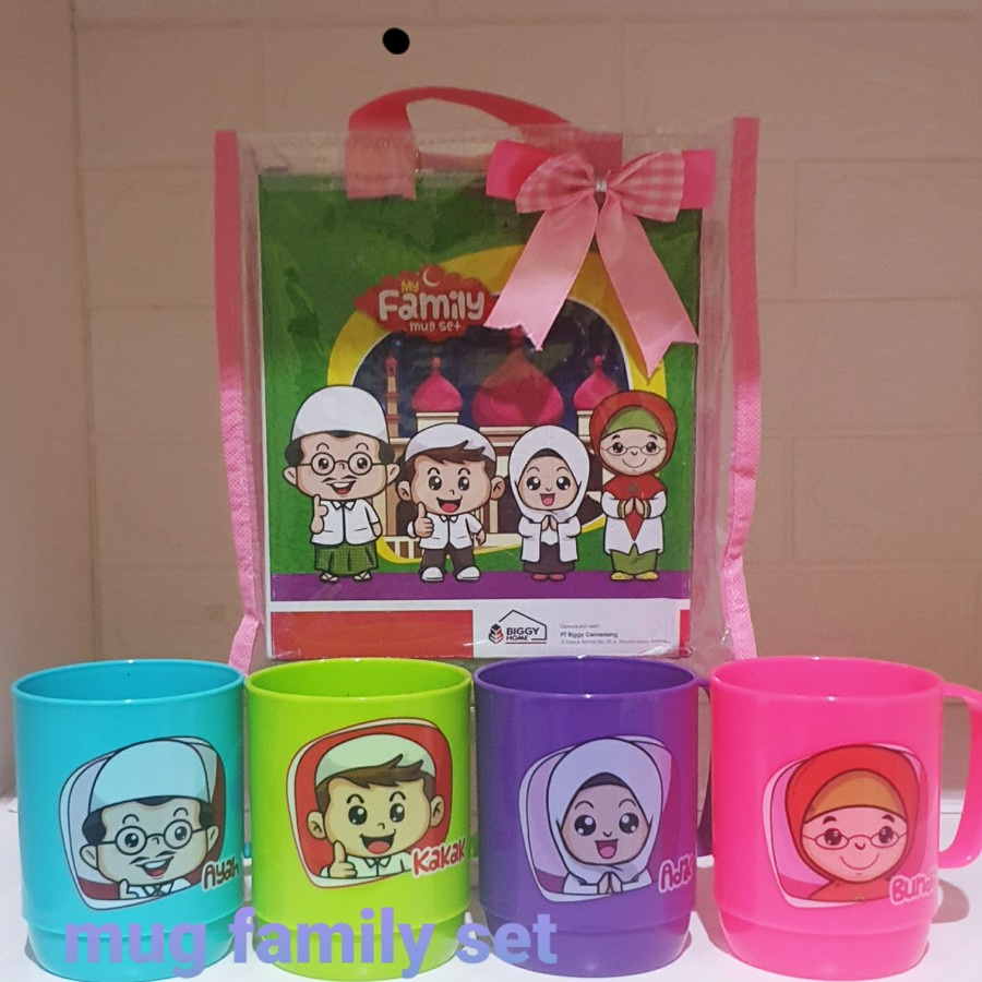 

DISKON Harga Hemat Murah mug family set Cantik Full Colour Mug keluarga Diskon