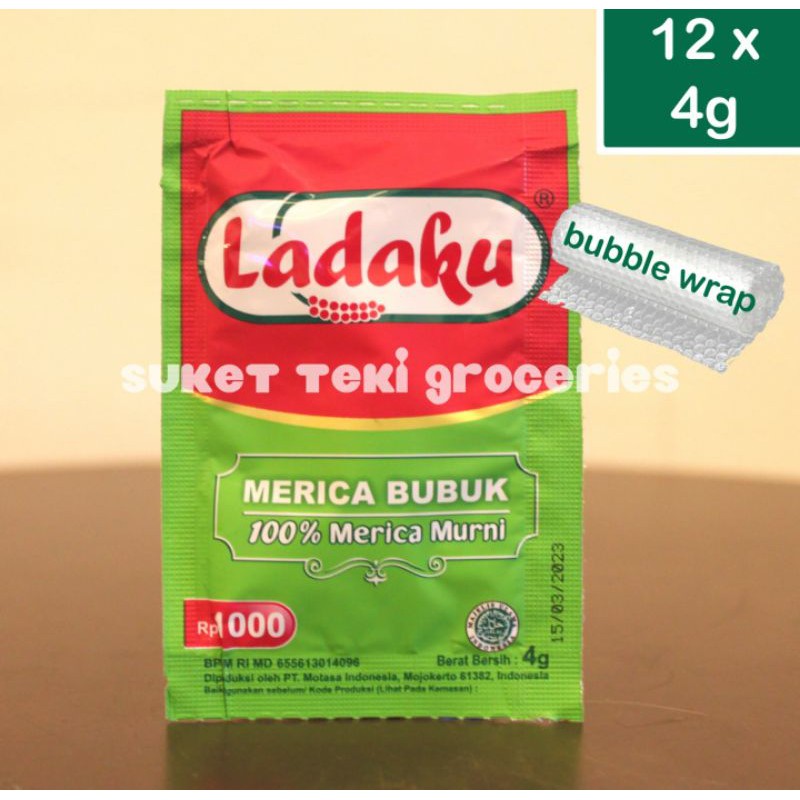 Ladaku Merica Bubuk Renceng isi 12pcs Sachet 3gr White Pepper Powder READY