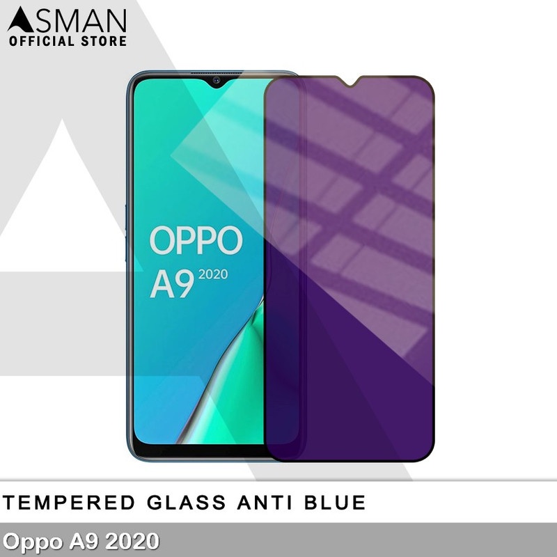 Tempered Glass Blue Light Full Lem OPPO A9 2020 Anti Radiasi