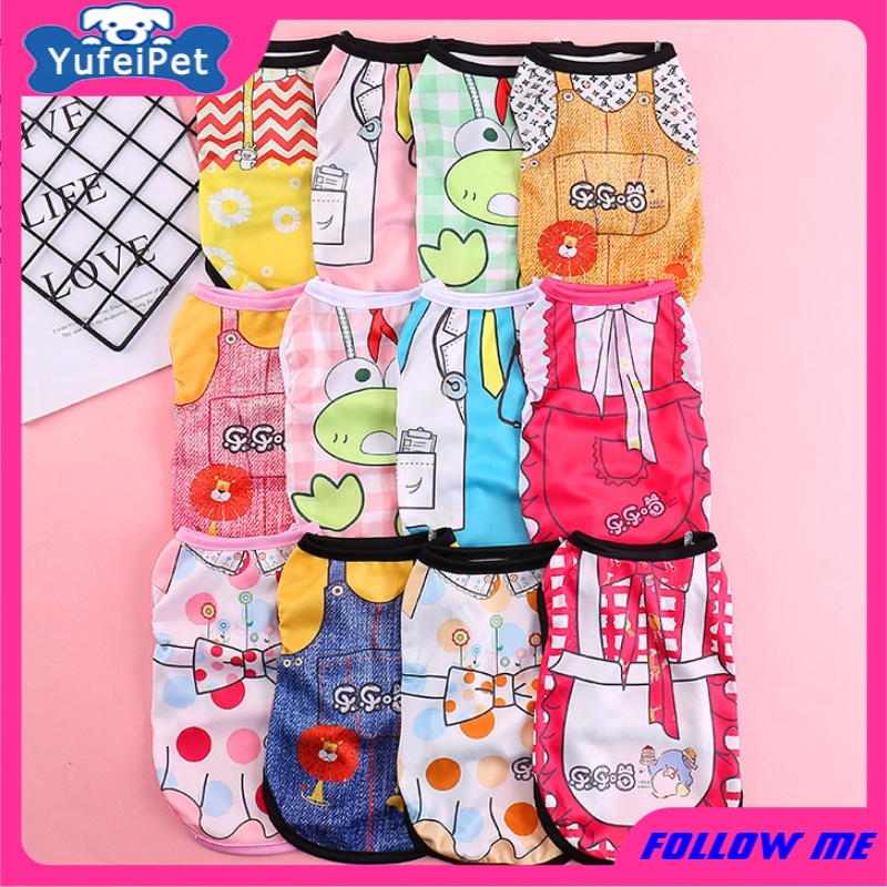 ★〓YUFeiPet〓★ New Cartoon Dog Clothes for Small Dog Supplies Summer Funny Pet Clothes Chihuahua Puppy Pet Dog Shirt Vest