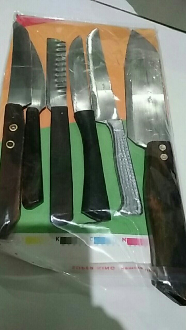 Paket Pisau Super Hemat Isi 6 Anti Karat Tajam (lancip)