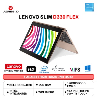LENOVO SLIM D330 FLEX TOUCH N4020 RAM 8GB 128GB/256GB 10.1” HD W10 PRO