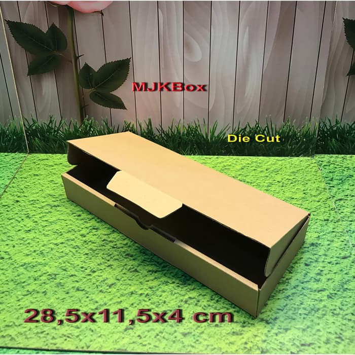 

SALE kotak Kardus Uk. 28,5x11,5x4 cm....Die Cut minimal beli 20 pcs