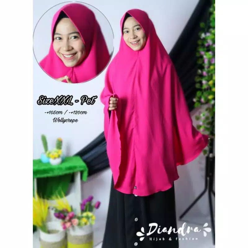 (Diandra Hijab) KHIMAR WOLLYCREPE XXL