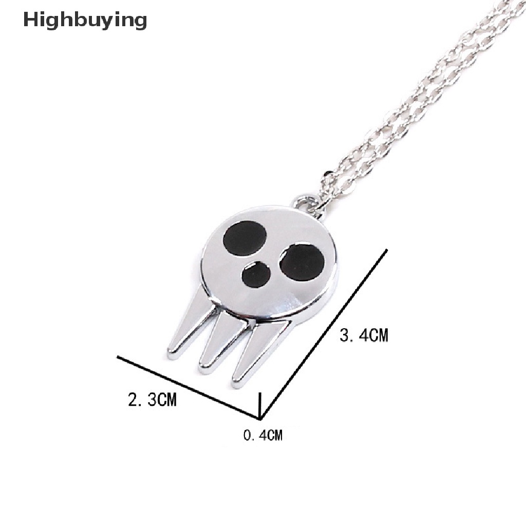 Hbid 1pc Kalung Rantai Dengan Liontin Anime Soul Eater Death The Kid Untuk Cosplay