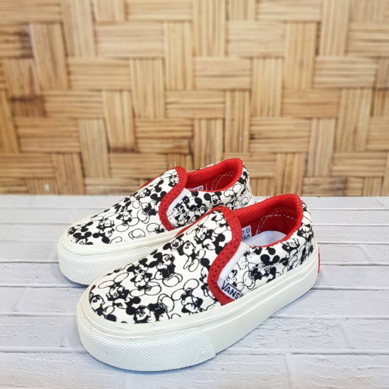 SEPATU SLIP ON ANAK MICKEY PREMIUM HIGH QUALITY SLIP ON VANS ANAK MICKEY MOUSE