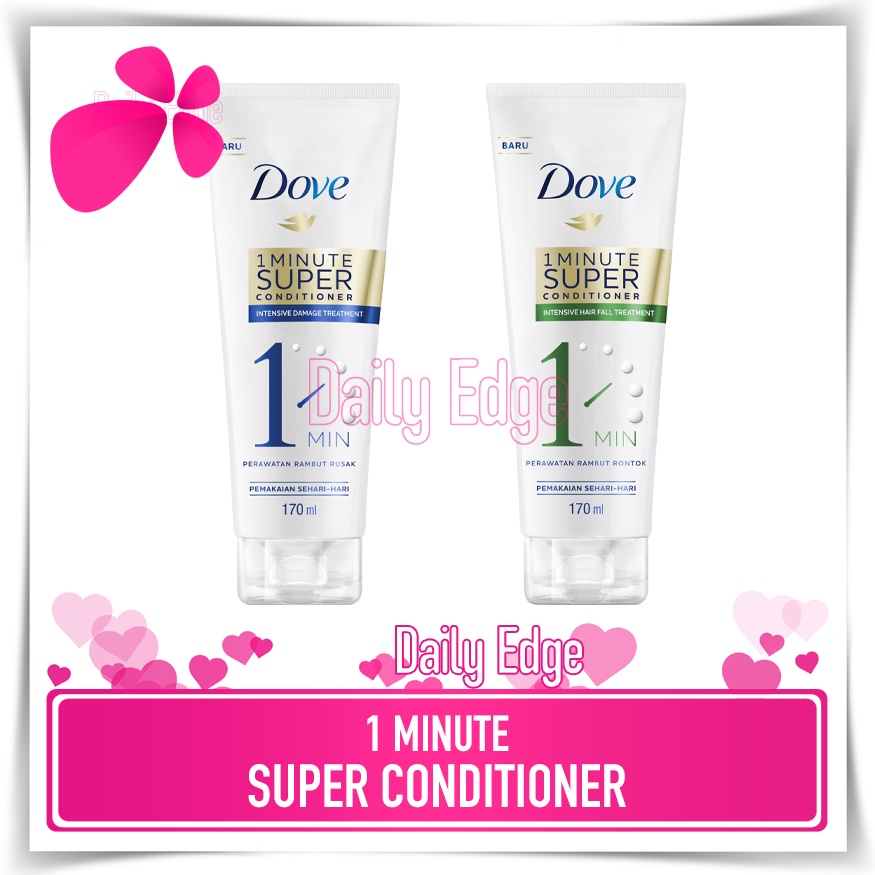 Dove 1 Minute Super Conditioner Hair Fall Treatment Damage Treatment 70 mL 170 mL