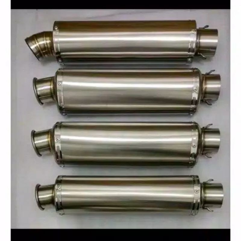 selencer knalpot polos oval bulat