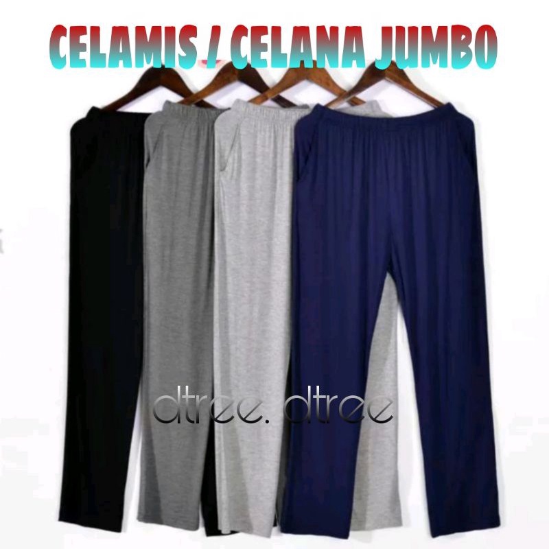 Dtree . Celamis los jumbo panjang / celamis los jumbo / celna santai jumbo ada kantong saku