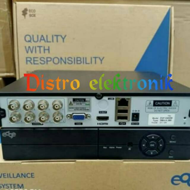 Dvr 8 ch edge H. 265 type EGP - S45208 ULTRA HD 4K 8CH Terbaru H. 265