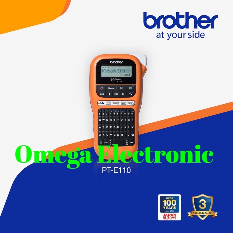 RESMI Brother Label Printer PT-E110VP - Label Maker Electrician Model