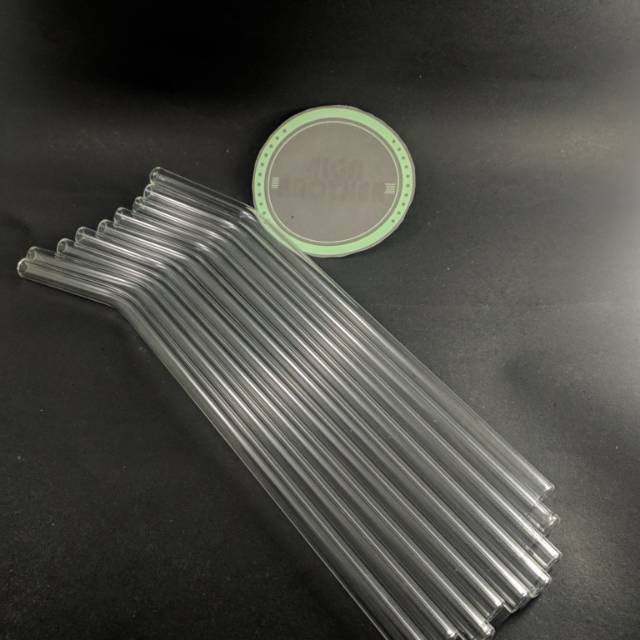 Sedotan kaca bengkok  pyrex