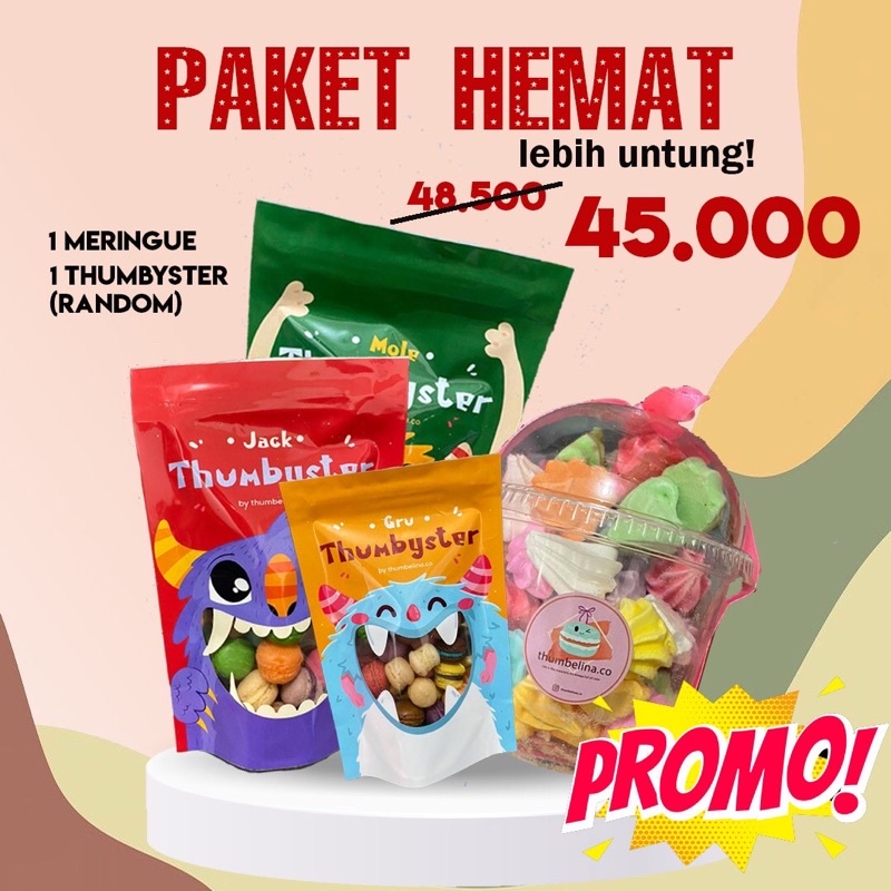 

THUMBELINA PAKET HEMAT 2 (Thumbyster, Meringue)