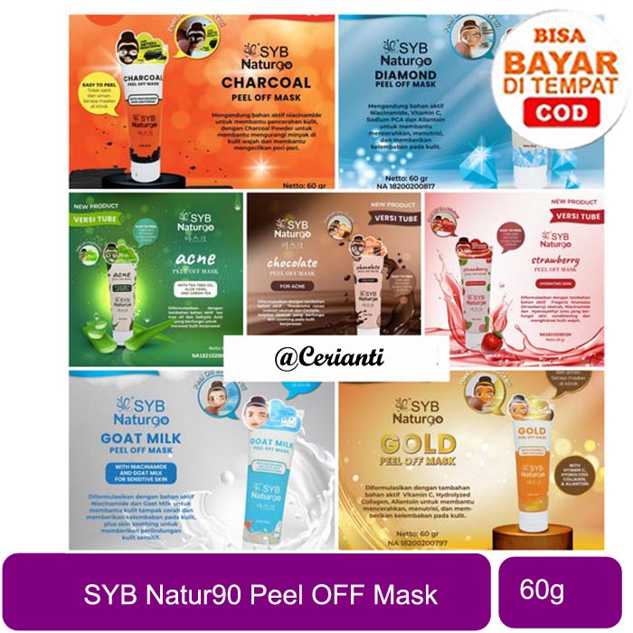 SYB NATUR90 Acne Chocolate Charcoal Goat Milk Peel Off Mask Tube_Cerianti