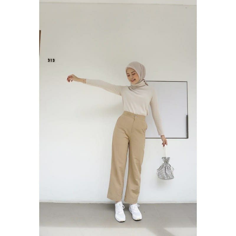 Arifirn Yuka Slim Cullote | Katun Poly Kulot Highwaist