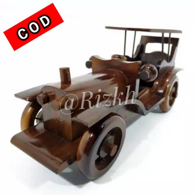 Miniatur Mobil Duesenberg Kuno Unik Antik Kayu Jati