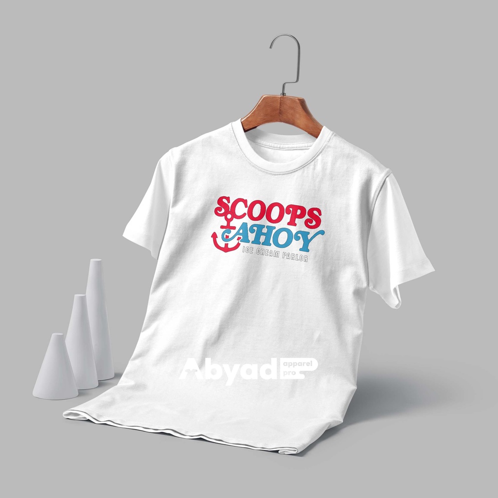 Kaos Ahoy Scoop - Stranger Things - Hellfire Club - Abyad Apparel Pro Combed Premium