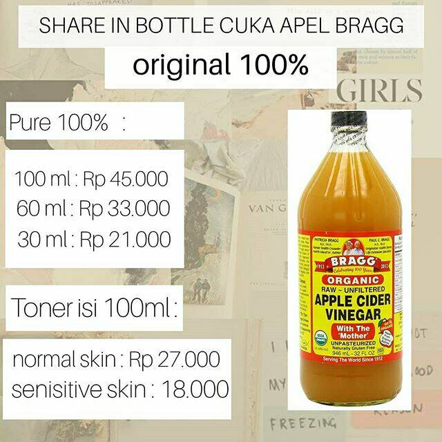 

SHARE IN BOTTLE CUKA APEL BRAGG PURE 100% ORIGINAL