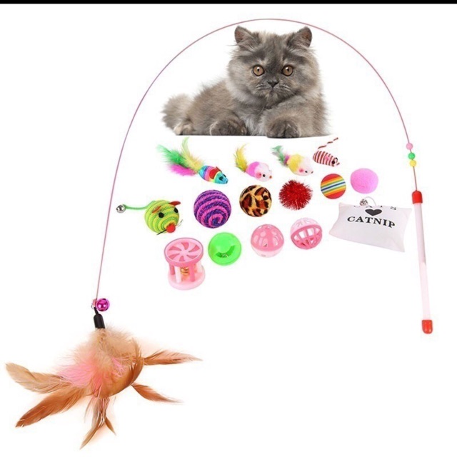 Mainan kucing-Cat Toy 1 set isi 16pcs