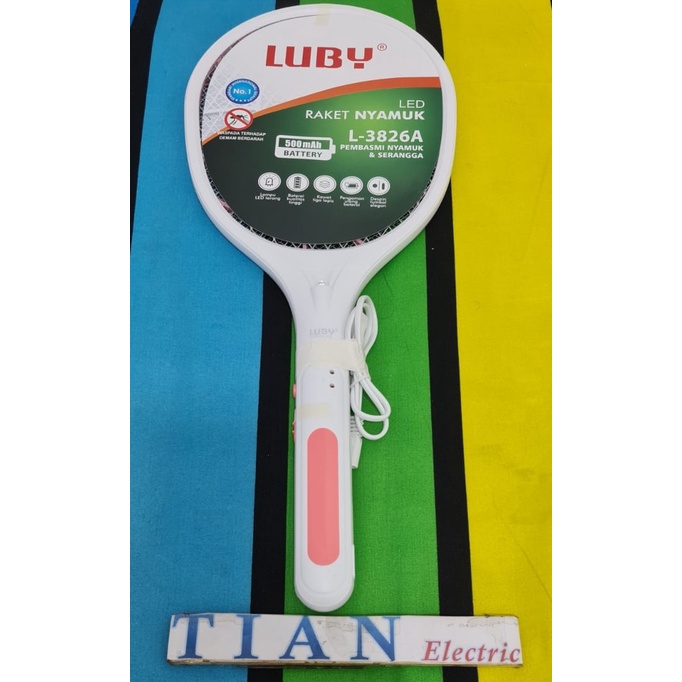 LUBY L-3826A Raket Nyamuk LED Rechargeable