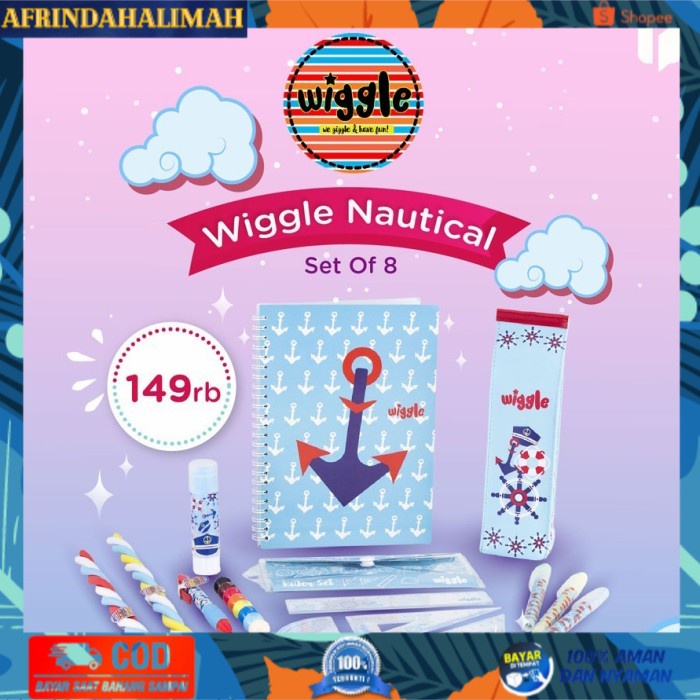 

[TERBARU] Alat Tulis Sekolah Wiggle Rainbow Set - Motif Nautical