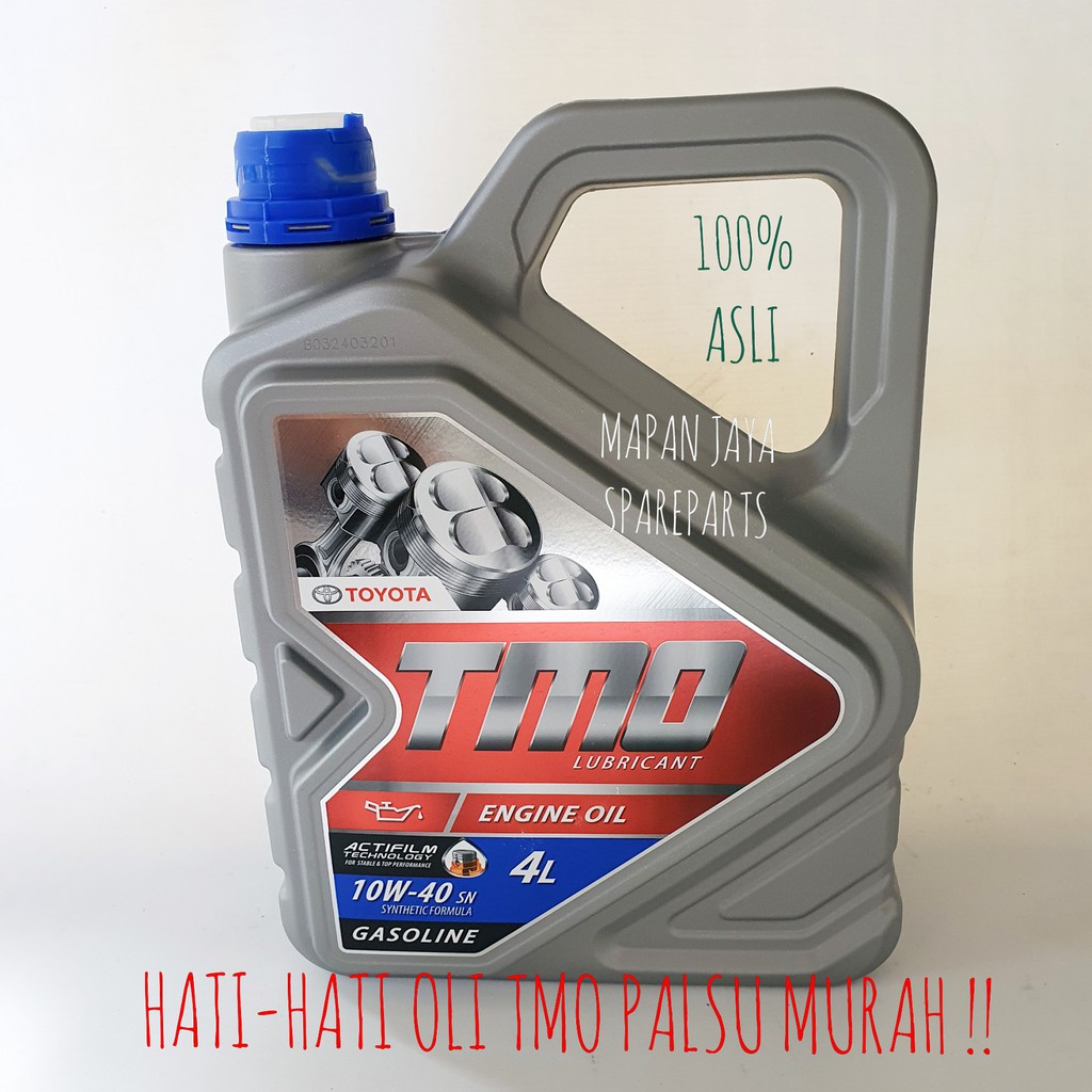 TOYOTA MOTOR OIL TMO BENSIN SAE 10W 40 GALON ASLI ONLY PULAU JAWA