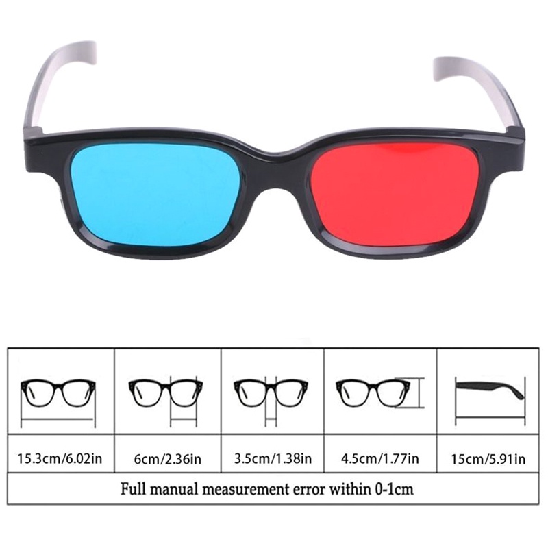 {LUCKID}Universal red blue 3d glasses for dimensional anaglyph movie game