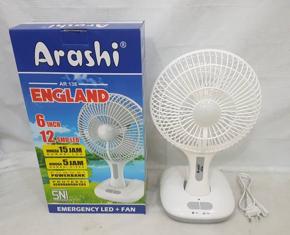 Arashi emergency led+fan AR138 England/kipas emergency