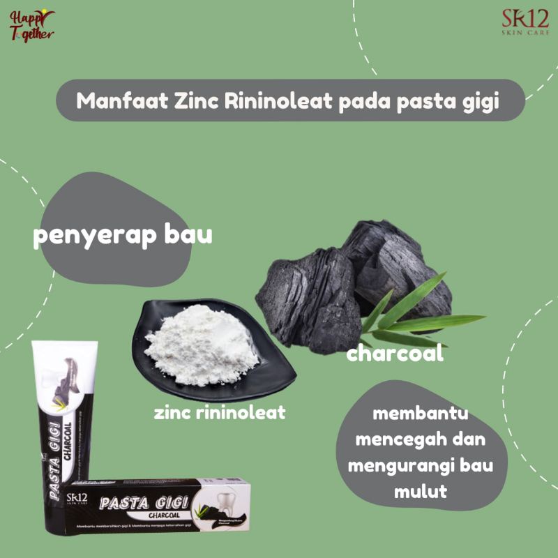 PASTA GIGI CHARCOAL SR12 HERBAL.SKINCARE PEMUTIH GIGI - PENGHILANG BAU MULUT KARANG GIGI