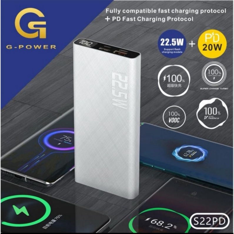 PB POWER BANK G-POWER MODEL S22PD 10.000 MAH