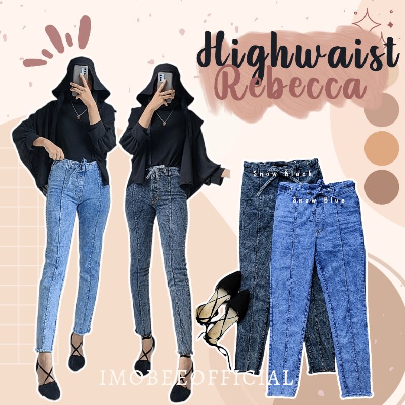 HIGHWAIST REBECCA // HIGHWAIST JEANS SNOW SERUT