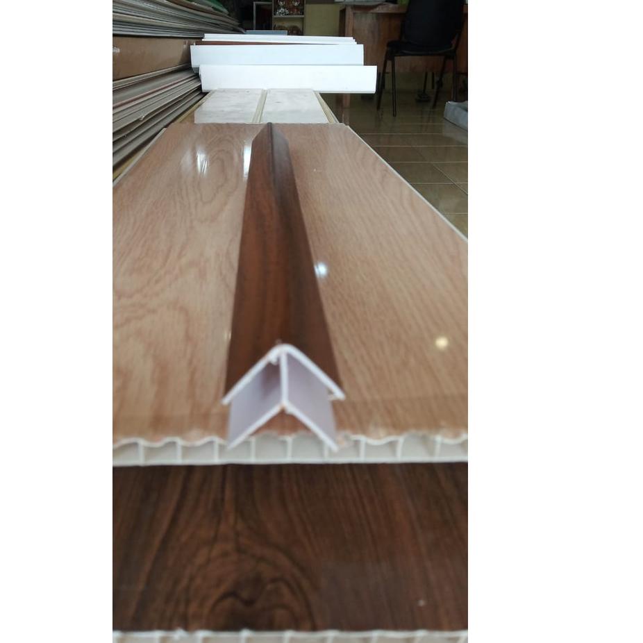 Baru - list siku pvc list drop pvc kayu jati shunda plafon pvc ,.