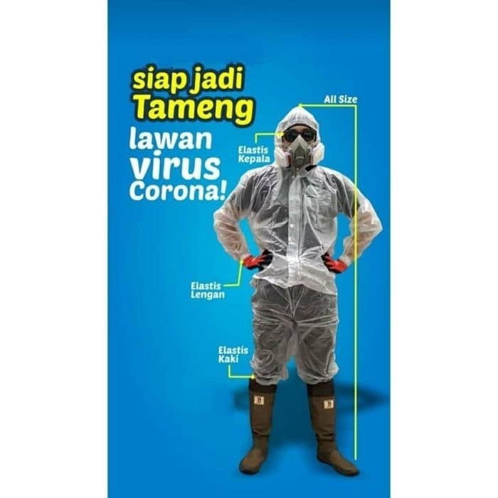 Jas Hujan Baju APD Hazmat PLEVIA DIAMOND ADVENTURE 7001 PUTIH BENING