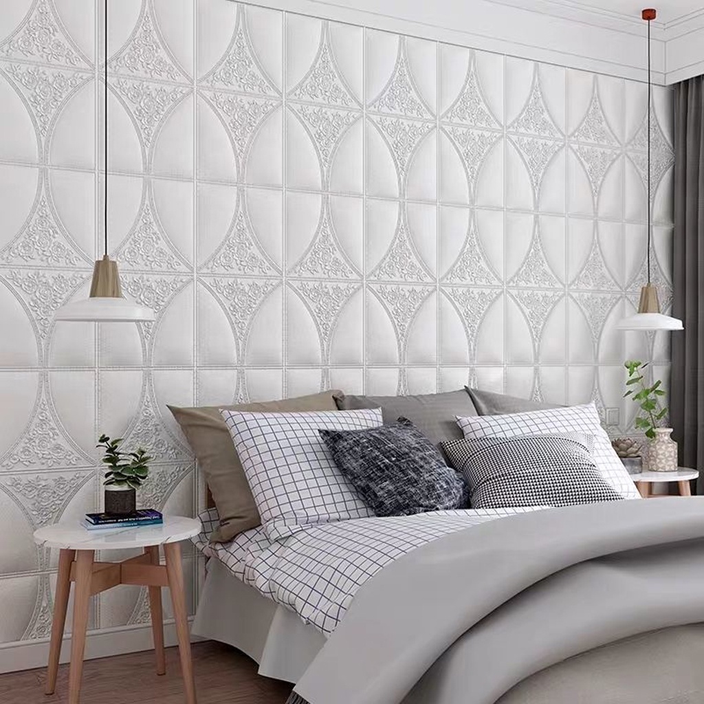 ❤GTB❤ Wallpaper Dinding 3D Pola Mawar 35 x 35 CM Dekorasi Dinding Kamar Rumah More High Quality R782