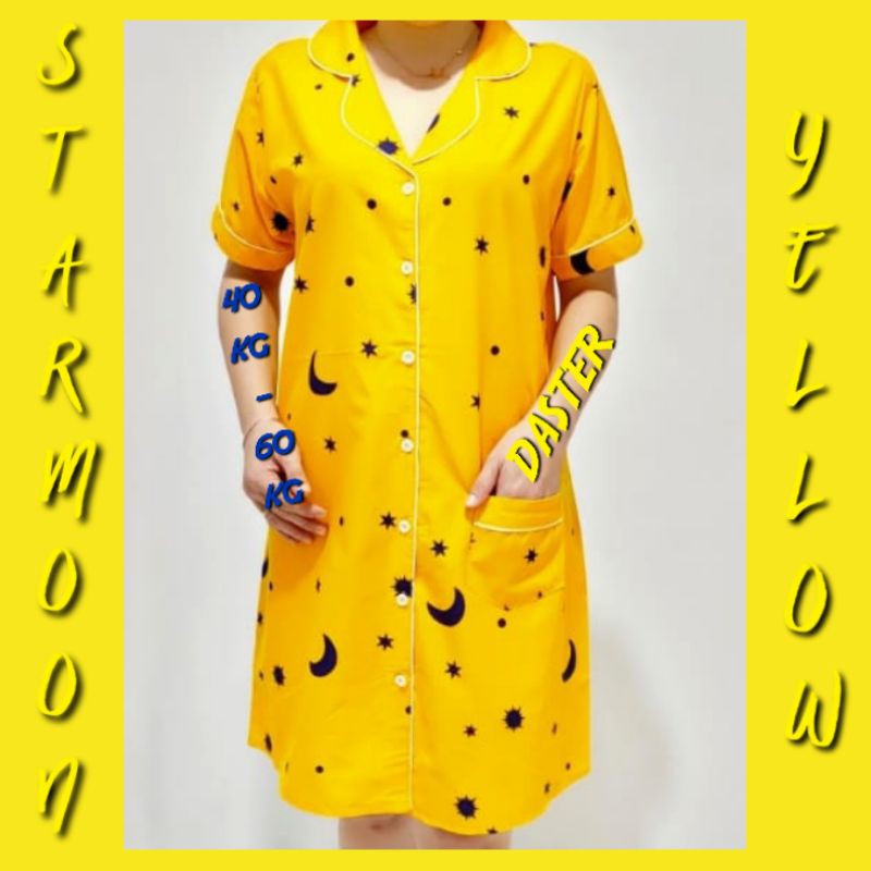 PIYAMA PASANGAN CELANA PENDEK BULAN BINTANG