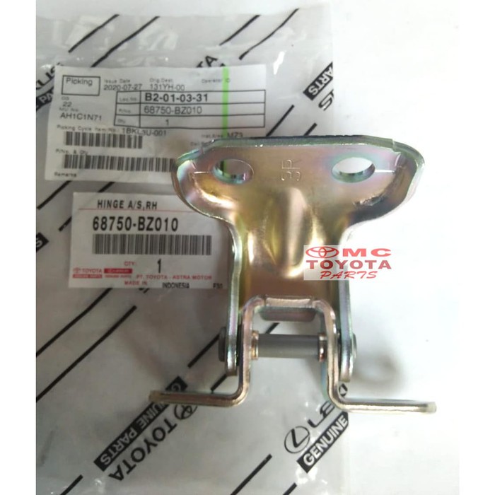 Engsel Pintu Hinge Assy Depan kanan Agya Ayla Avanza Rush Calya 68750-BZ010