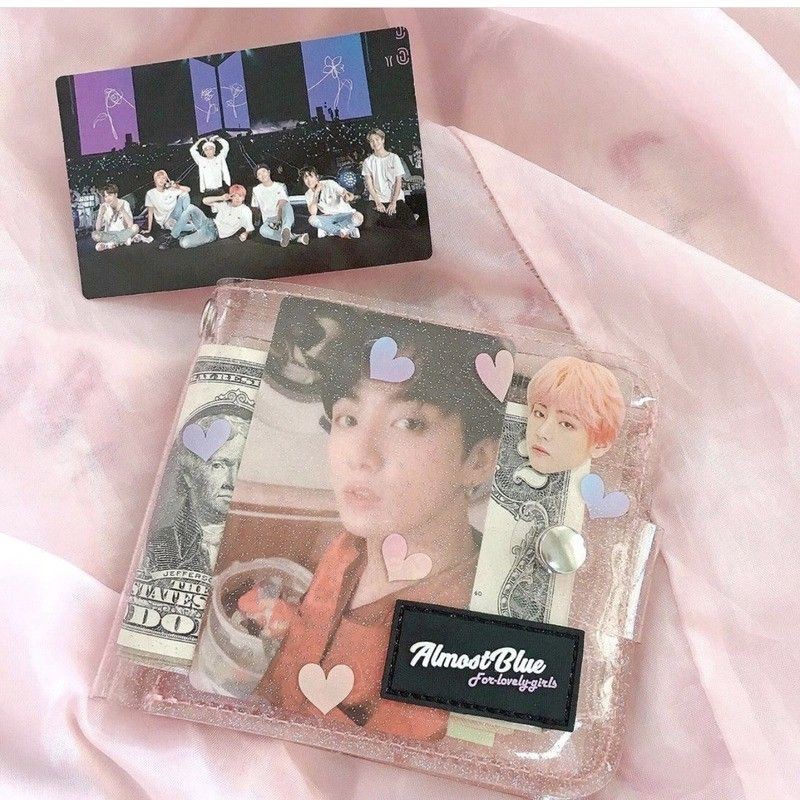 BTS CARD HOLDER DOMPET TRANSPARAN KPOP// HANGING WALLET