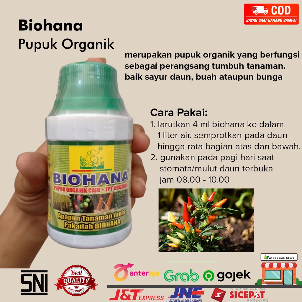 pupuk organik cair biohana 100ml - zpt organik