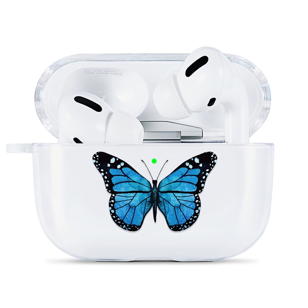 Simple AirPods Pro Case Anti-fall Silicone Soft Case Headset Protection Cover Cute Cartoon Butterfly