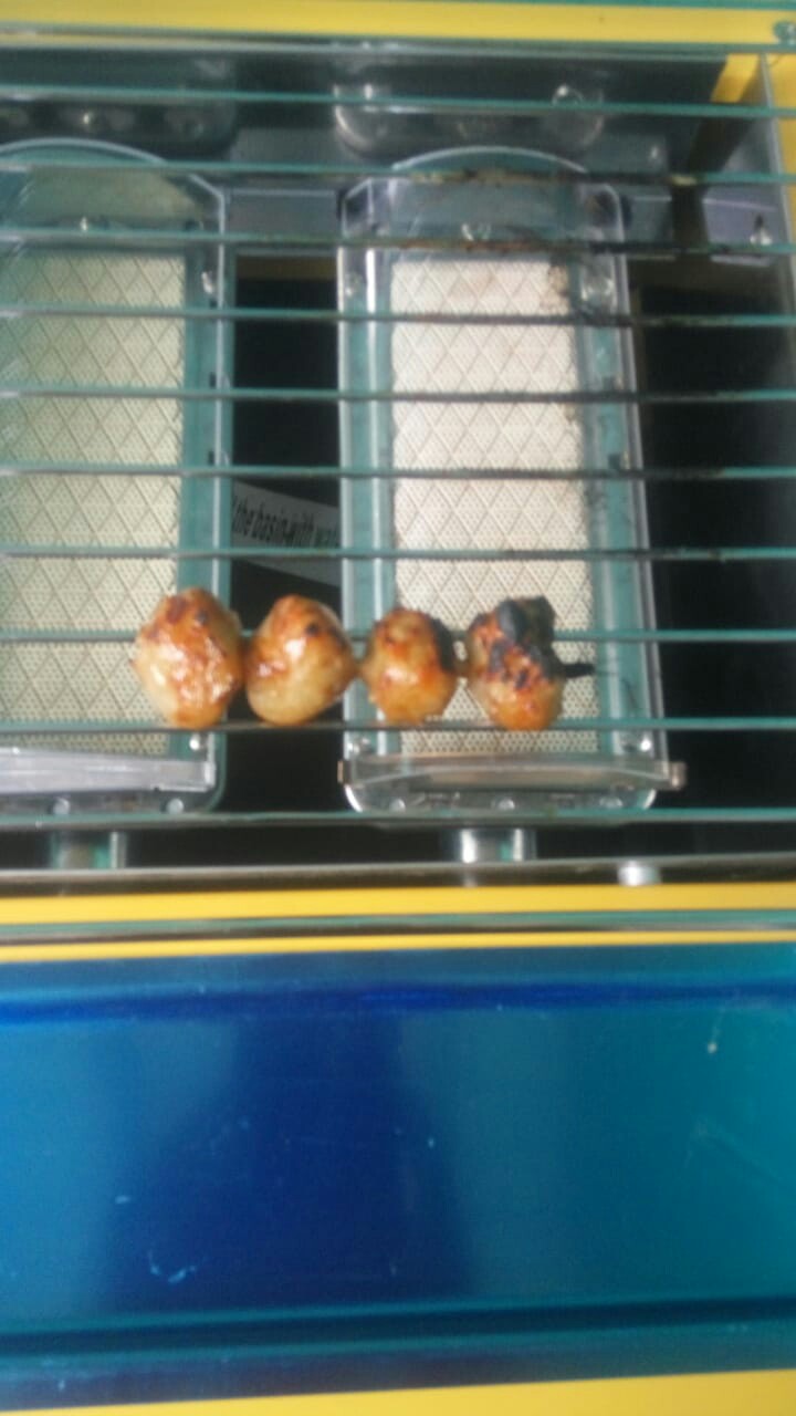 Kompor Panggang Sosis Seafood Omicko 2 Tungku + Kaca Pengaman/kompor Grill Pemanggang Sosis Bbq Sate