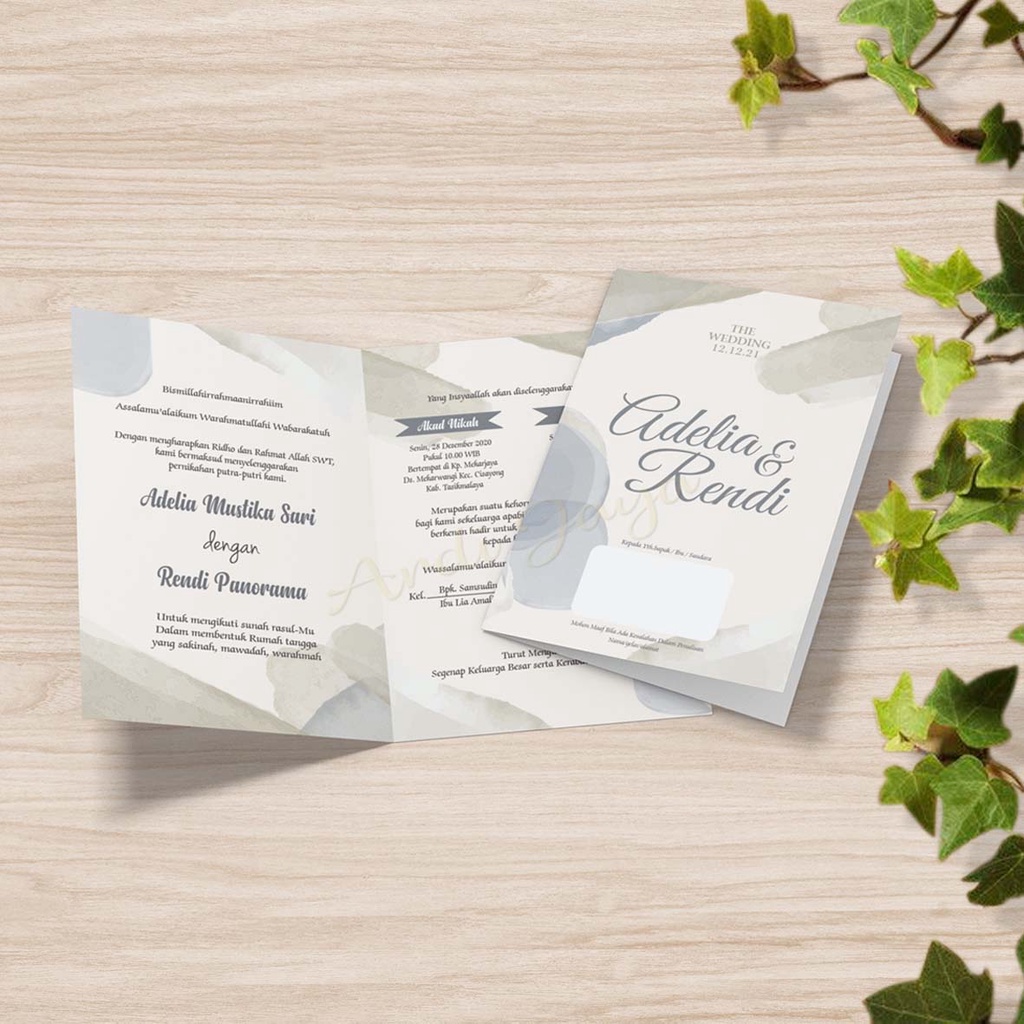 Undangan pernikahan murah elegan unik Jasmine