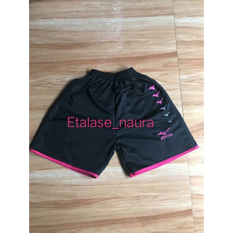 Celana Volly Cewek Mizuno list strip Lotto super premium Belah Pinggir Press Body