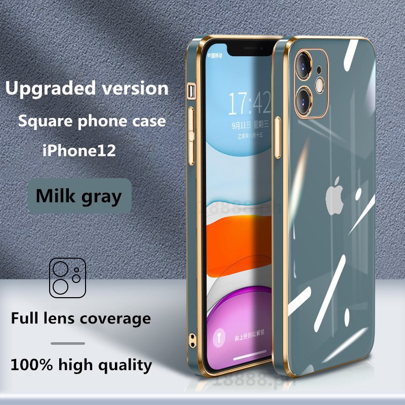 Casing Soft Case TPU Warna Polos Untuk iPhone 11 / 12 / 6 / 7 / 8Plus / X / XR / Xs Max / 11Promax