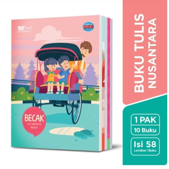 

BUKU TULIS SIDU 58 LEMBAR / BUKU TULIS BERGARIS [PACK-10 PCS]