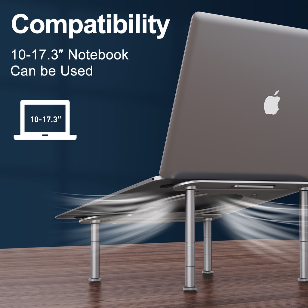 Notebook Stand Chair Design Aluminum Alloy - 10-17.3 inch Notebook - Stand Laptop hingga 17.3 inch