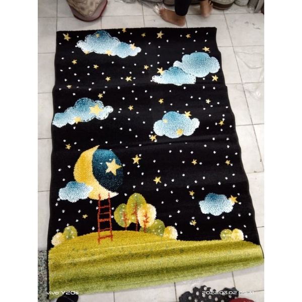 Karpet permadani anak anak little star 120 x 160 cm